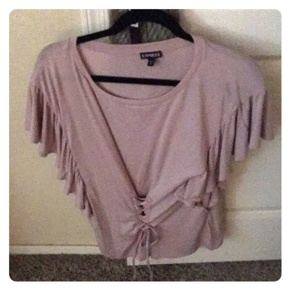 Express blouse light pink color